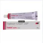 Tretin 0.05 Cream 30g tube for acne treatment and anti-aging skincare