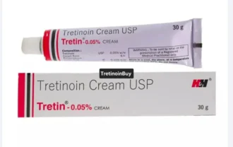 Tretin 0.05 Cream 30g tube for acne treatment and anti-aging skincare